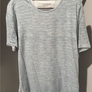 John Varvatos Men's Short Sleeve Striped Tee
